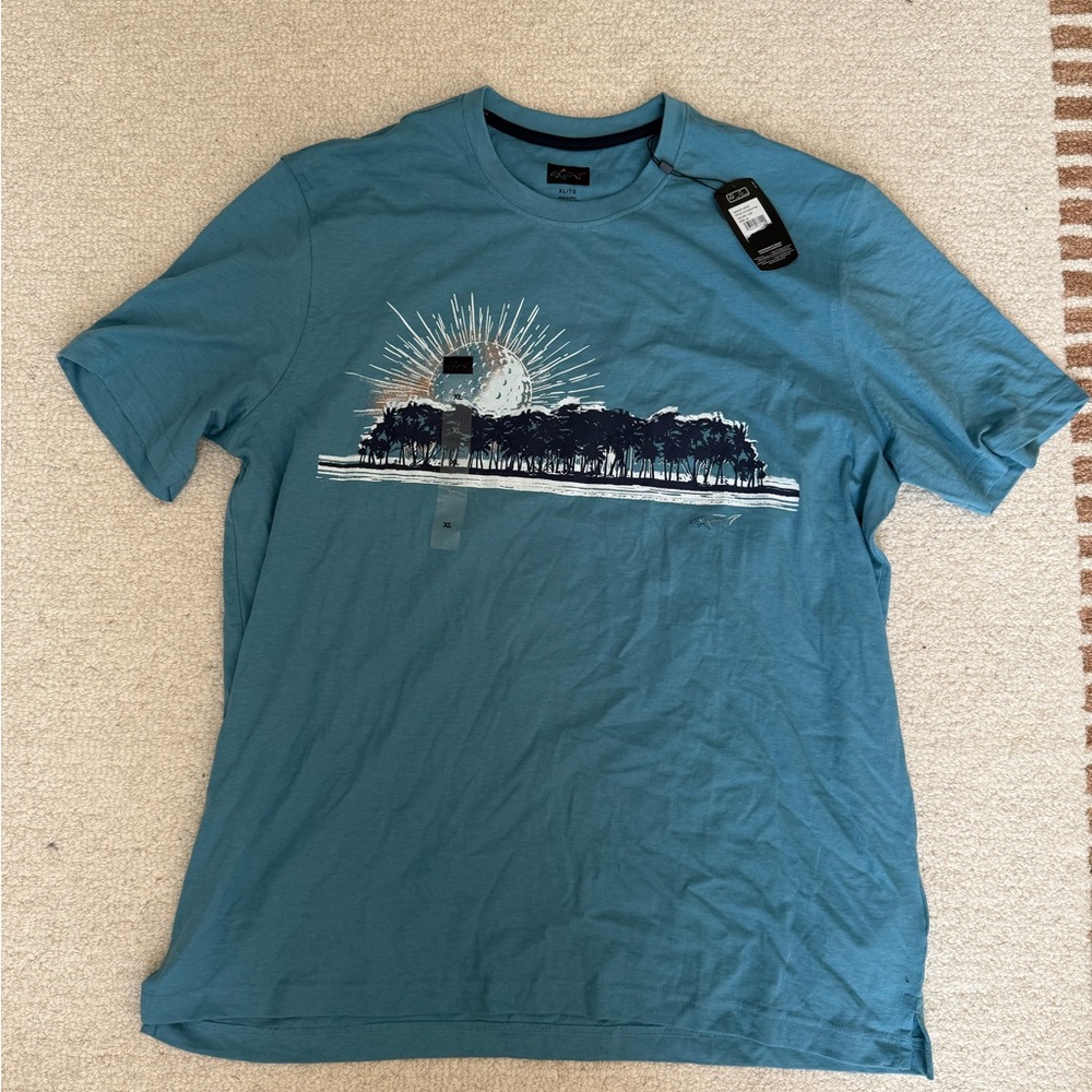 Greg Norman Collection Teal Graphic Tee